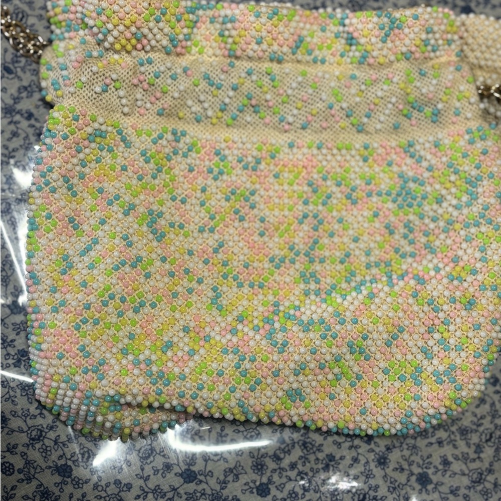 Multicolor Beaded Drawstring Bag - image 2